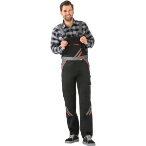 PLANAM VISLINE Latzhose Schwarz/Orange