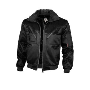 QUALITEX Pilotenjacke 4 in 1 Schwarz Gr. L