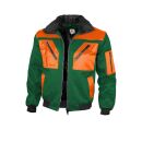 QUALITEX Pilotenjacke 4 in 1 Grün/Orange Gr. L