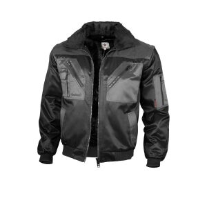 QUALITEX Pilotenjacke 4 in 1 Schwarz/Grau Gr. XXXL