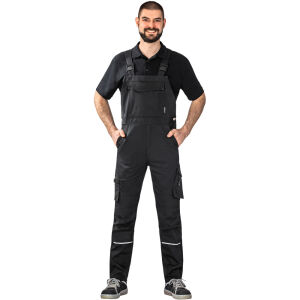 PLANAM NORIT Herren Latzhose Schwarz 52