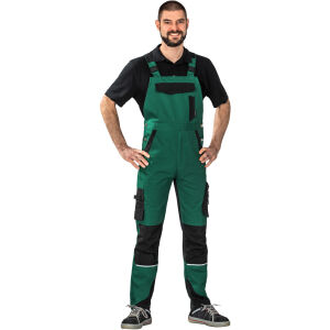 PLANAM NORIT Herren Latzhose Grün/Schwarz Gr. 60