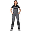 PLANAM NORIT Damen Latzhose Schiefer/Schwarz 38