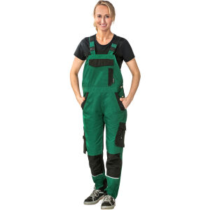 PLANAM NORIT Damen Latzhose Grün/Schwarz 48