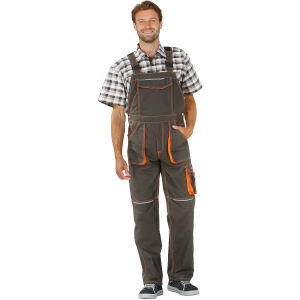 PLANAM BASALT NEON Latzhose Oliv/Orange Gr. 50