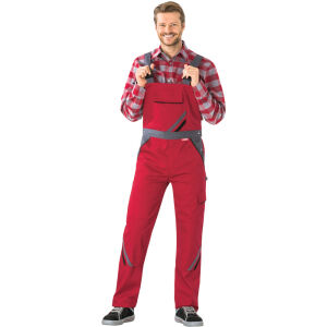 PLANAM HIGHLINE Herren Latzhose Rot/Schiefer Gr. 28