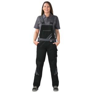 PLANAM HIGHLINE Damen Latzhose Schwarz/Schiefer 44