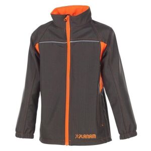 PLANAM JUNIOR Kindersoftshelljacke Oliv/Orange Gr. 170/176